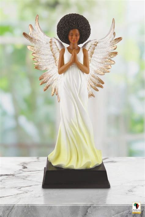 black angel figurines|black angel african american.